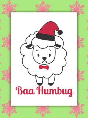 Baa Humbug Christmas Card