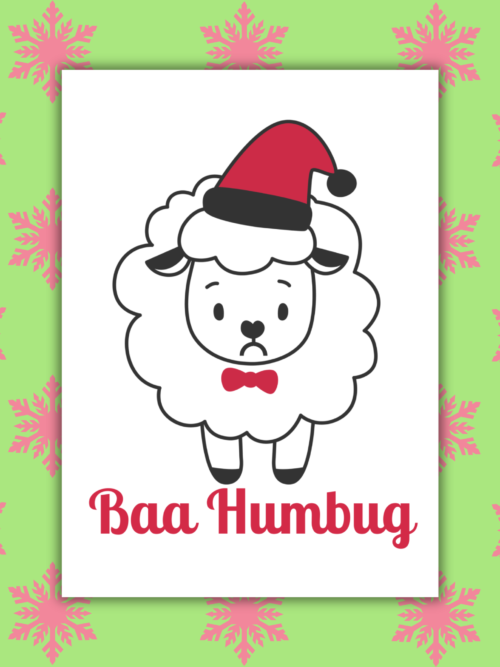 Baa Humbug Card 1 Baa Humbug Christmas Card