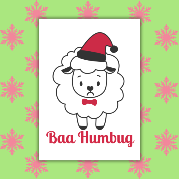 Baa Humbug Christmas Card
