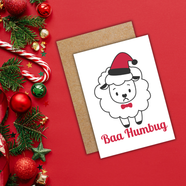 Baa Humbug Christmas Card