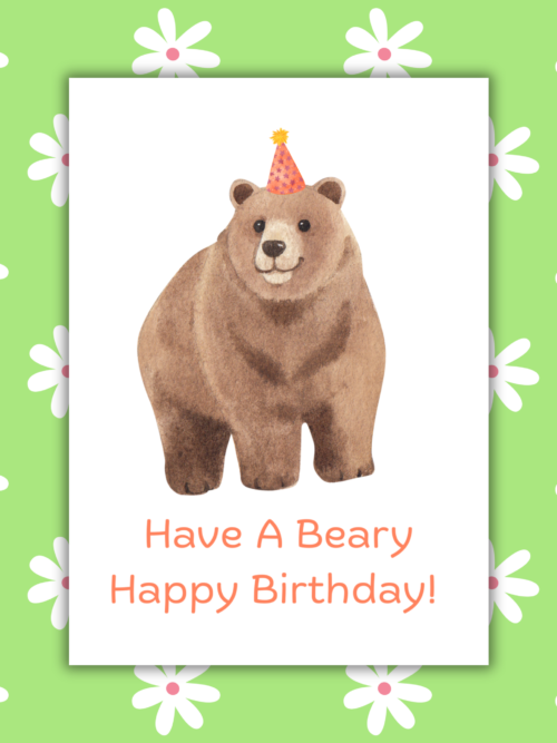 Have A Beary Happy Birthday Card