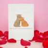 Next to You Is My Favourite Place To Be Cat Romantic Card