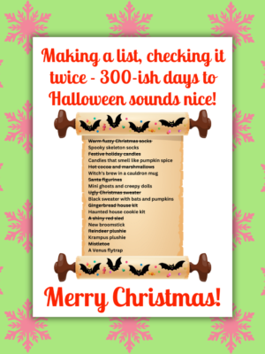 Christmas List Card 1 300 Days to Halloween Christmas List Card