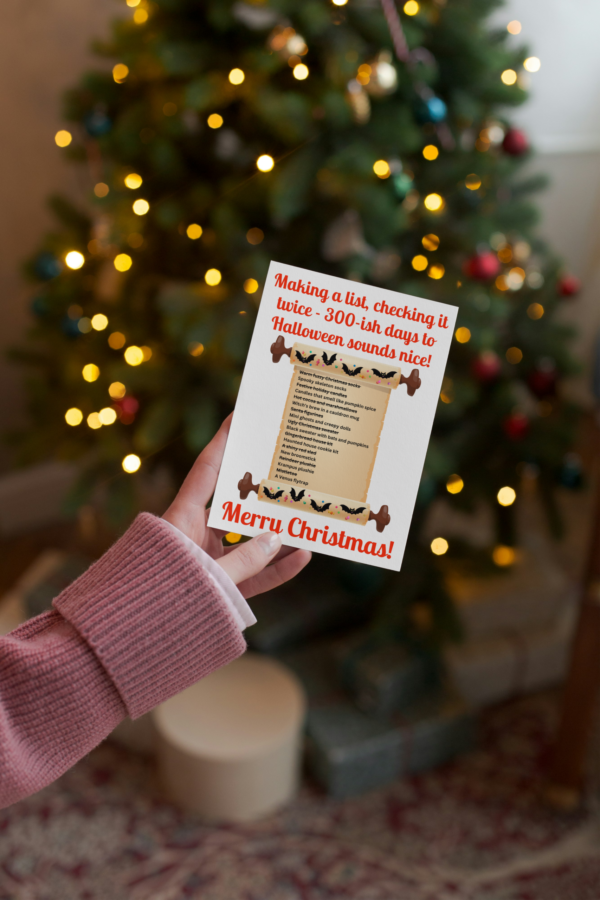 Christmas List Card 4 300 Days to Halloween Christmas List Card