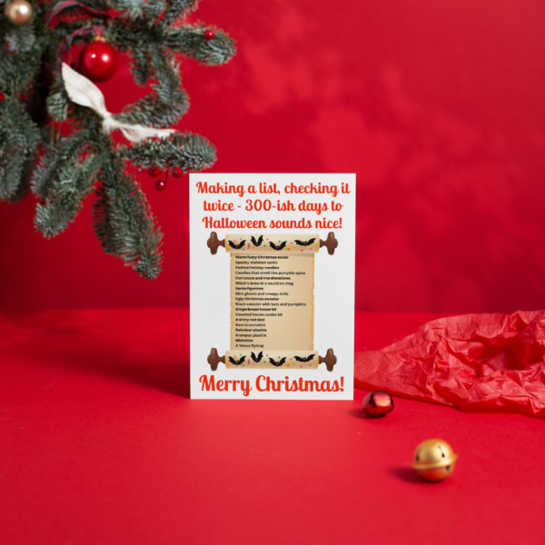 Christmas card list 3 300 Days to Halloween Christmas List Card