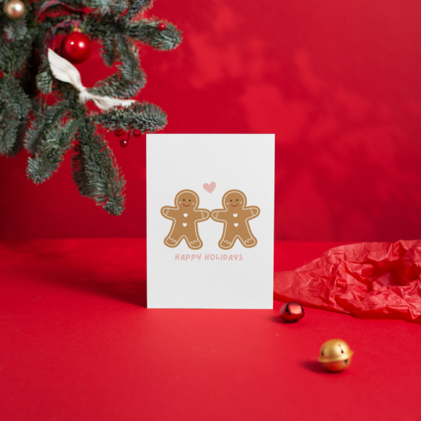 Ginger bread people card 3 Happy Holidays Gingerbread People Card