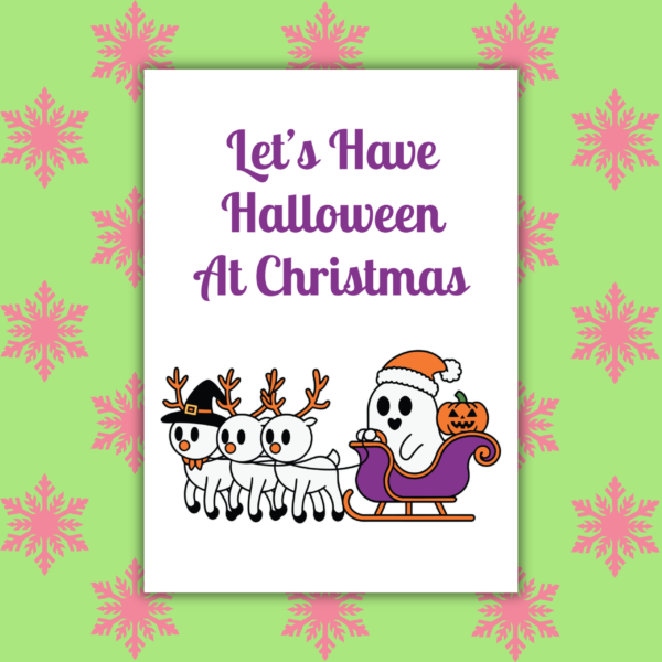 Halloween At Christmas Card 1 Halloween Christmas Card Multipack - Set Of 6 Cards