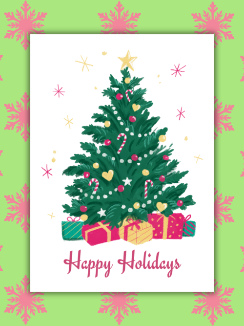 Happy Holidays Christmas Card