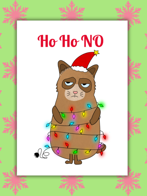 Ho Ho NO Christmas Card