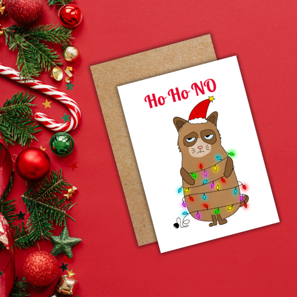 Ho Ho NO Christmas Card