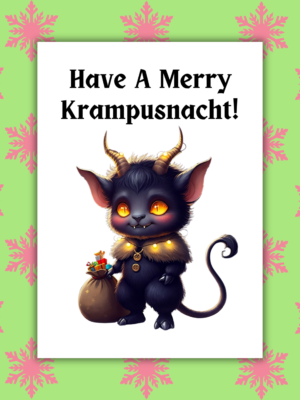 Merry Krampusnacht Christmas Card