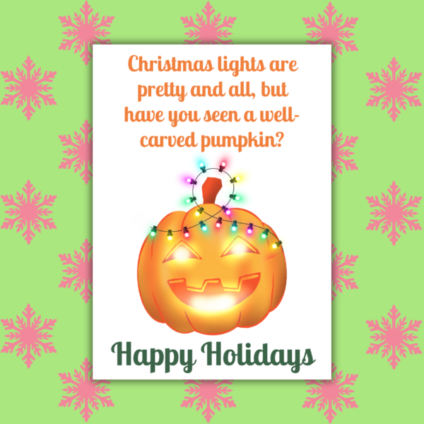 Pumpki Card 1 Halloween Christmas Card Multipack - Set Of 6 Cards