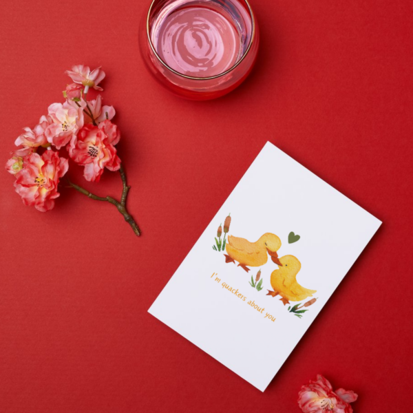 I'm Quakers About You Duck Romantic Card