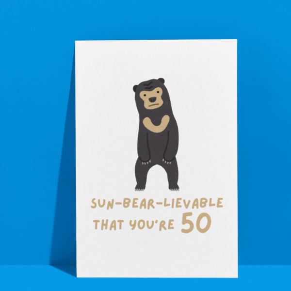 Sun-bear-lievable Birthday Age Card