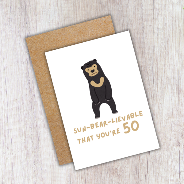 Sun-bear-lievable Birthday Age Card