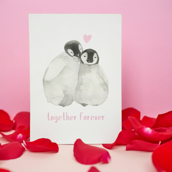 Together Forever Penguin Valentine's Day Card - Image 4