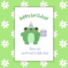 Unfrogettable Birthday Card 1 Hoppy Birthday Frog Card