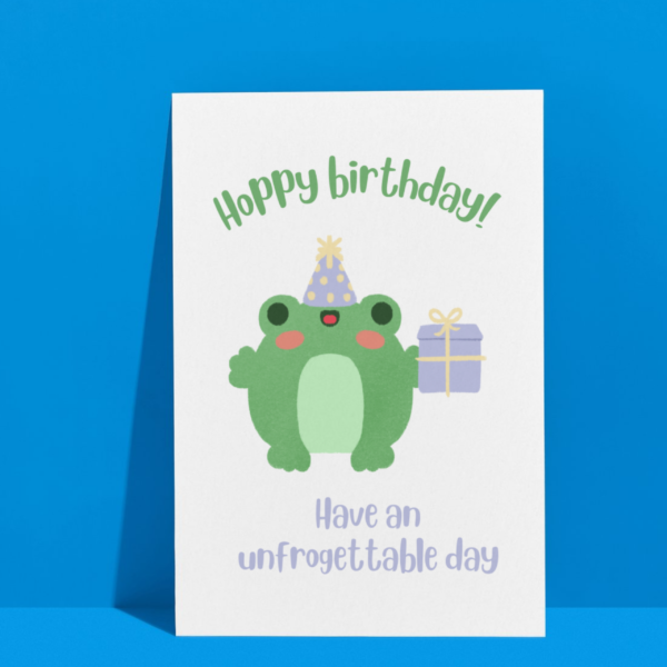Unfrogettable Birthday Card 3 Hoppy Birthday Frog Card