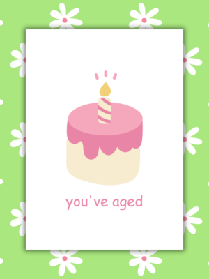 You've Aged Birthday Card
