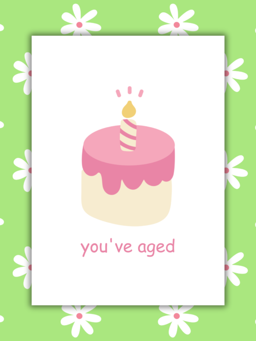 You've Aged Birthday Card
