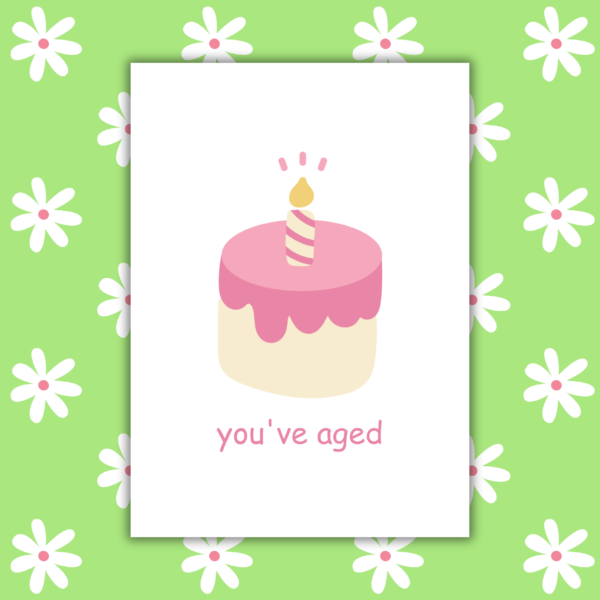 You've Aged Birthday Card