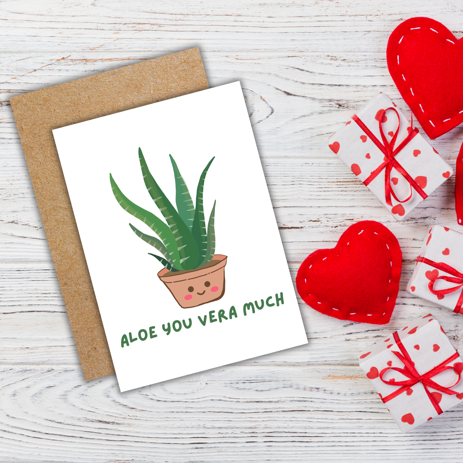Aloe You Vera Much Romantic Card - Image 3