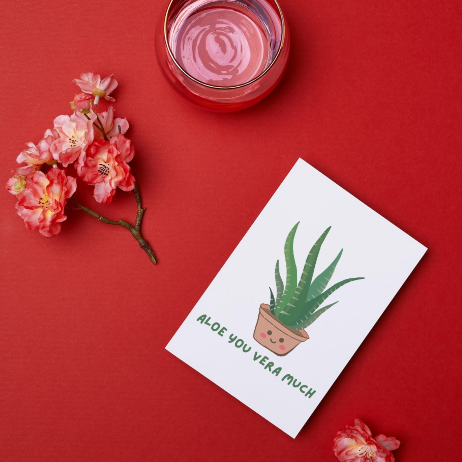 Aloe You Vera Much Romantic Card - Image 2