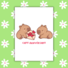 Capy Anniversary Capybara Card