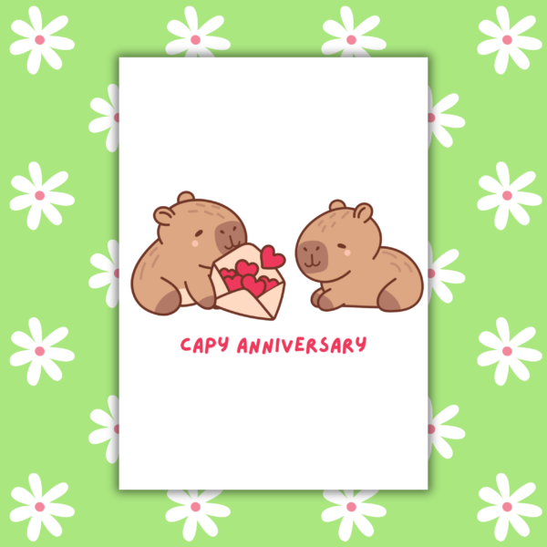 Capy Anniversary Capybara Card