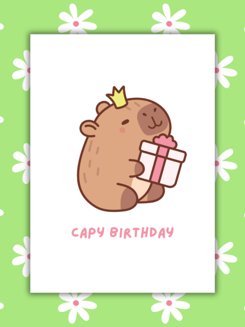 Capy Birthday Capybara Card