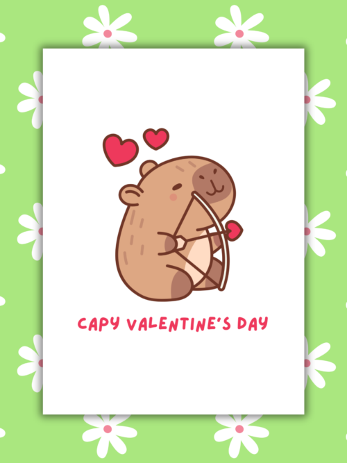 Capy card 1 Capy Valentine's Day Card