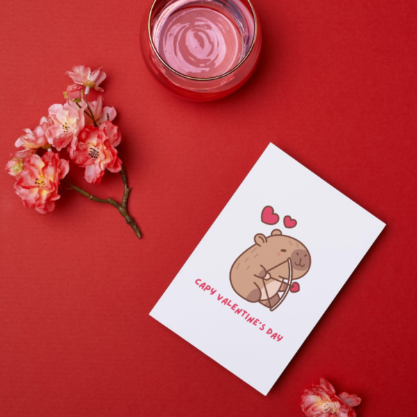 Capy Valentine's Day Card