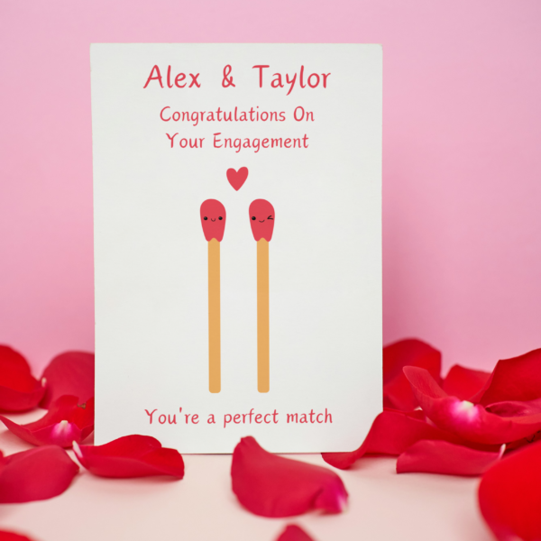 Match Engagement Card 4 Personalised Perfect Match Engagement Card
