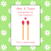 Match engagement card 1 Personalised Perfect Match Engagement Card