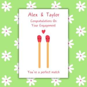 Personalised Perfect Match Engagement Card