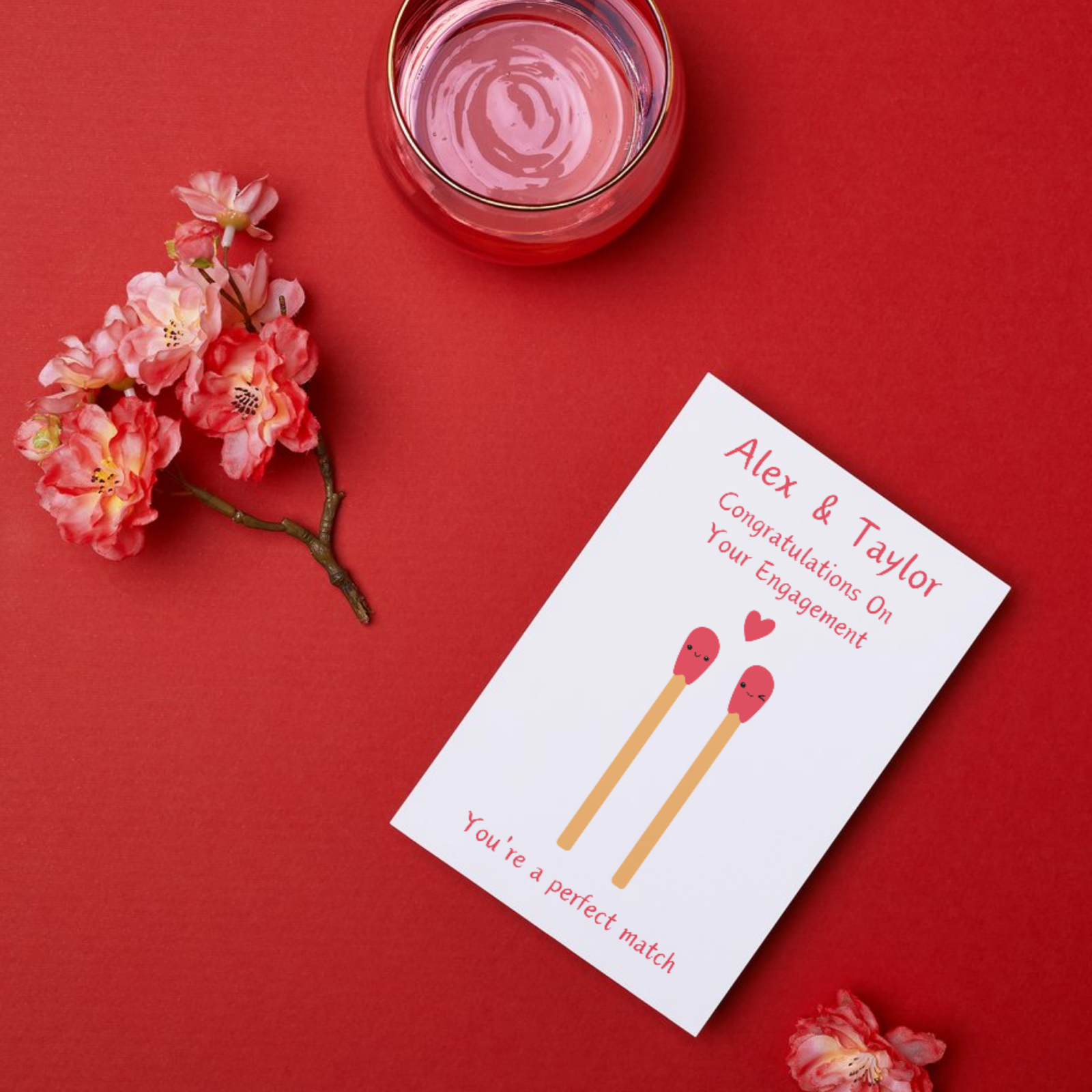 Personalised Perfect Match Engagement Card - Image 2