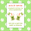 Matcha engagement card 1 Personalised Matcha Made in Heaven Engagement Card