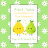 Pair engagement card 1 Personalised You're a Perfect Pear Engagement Card