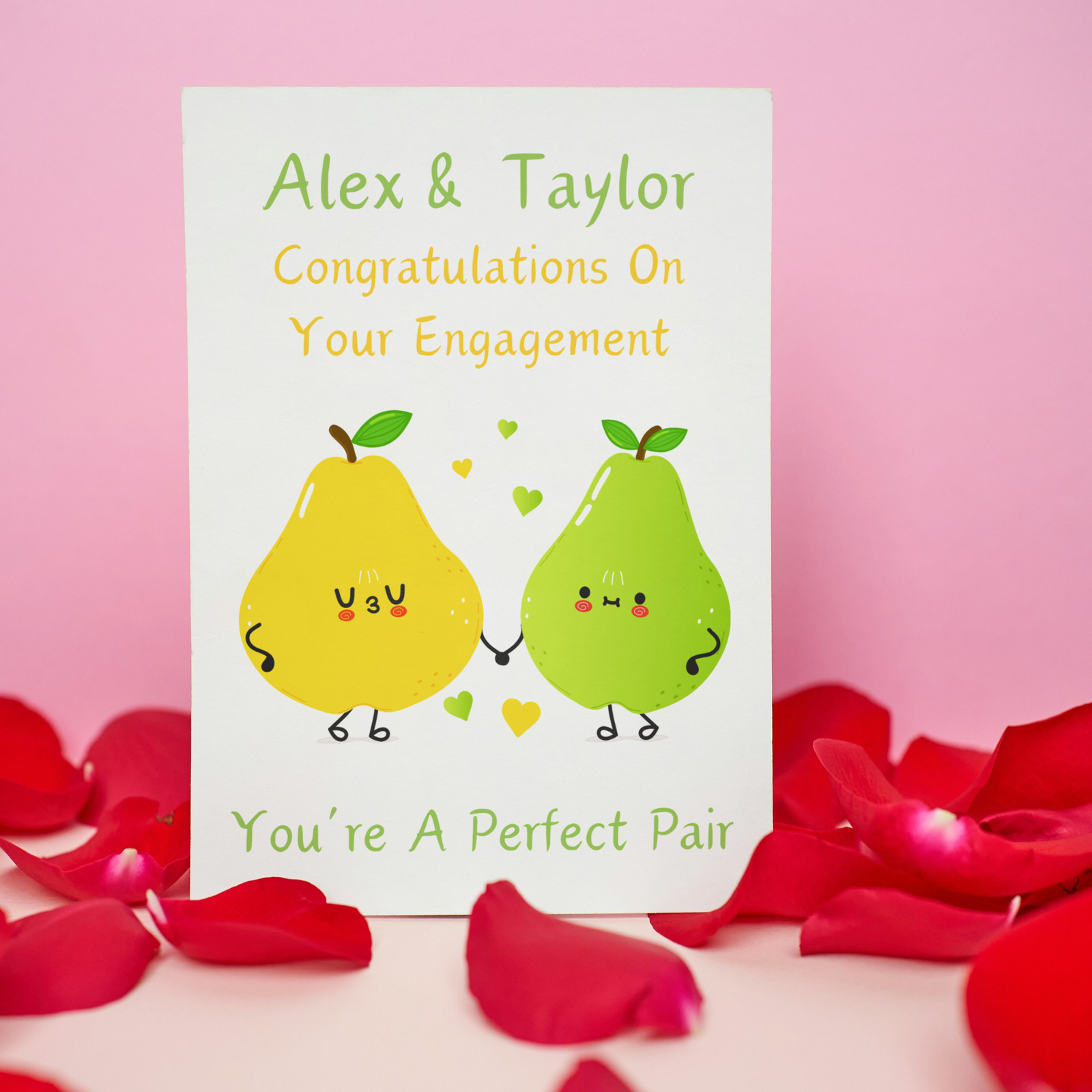 Personalised You're a Perfect Pear Engagement Card - Image 4