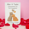 Purrfect engagement card 4 Personalised Purrfect Together Engagement Card