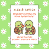 Turtle Engagement card 1 Personalised Turtle-y Perfect for Each Other Engagement Card
