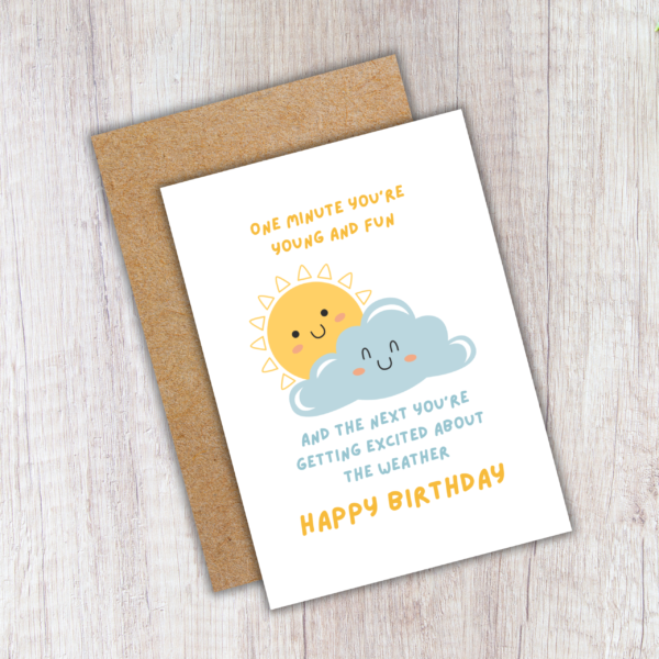 Excited About the Weather Birthday Card
