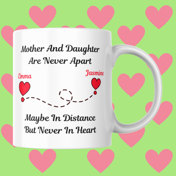 Personalised Mother & Daughter Never Apart Mug