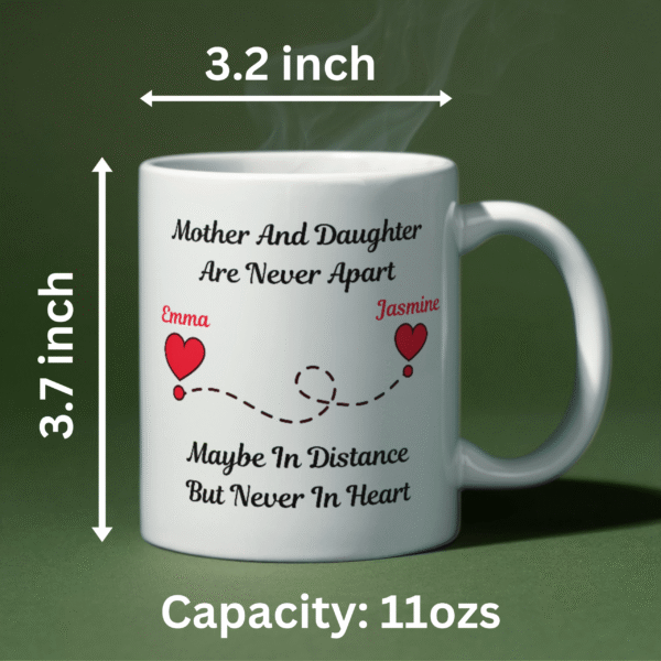 Personalised Mother & Daughter Never Apart Mug - Image 2
