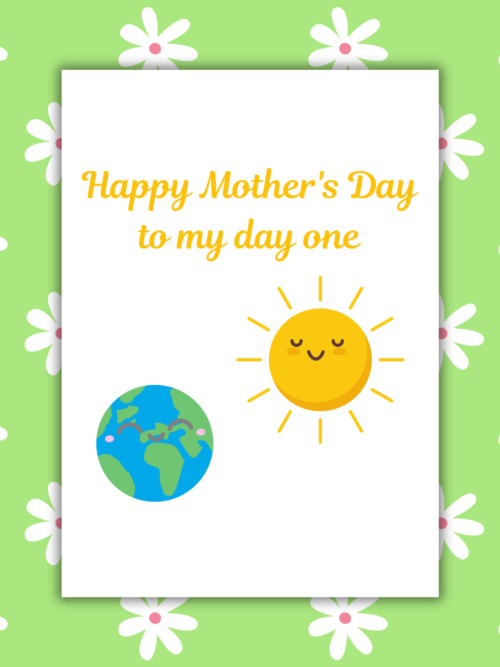 MD Day One card 1 Day One Mother's Day Card | Best Friend Mother's Day Card