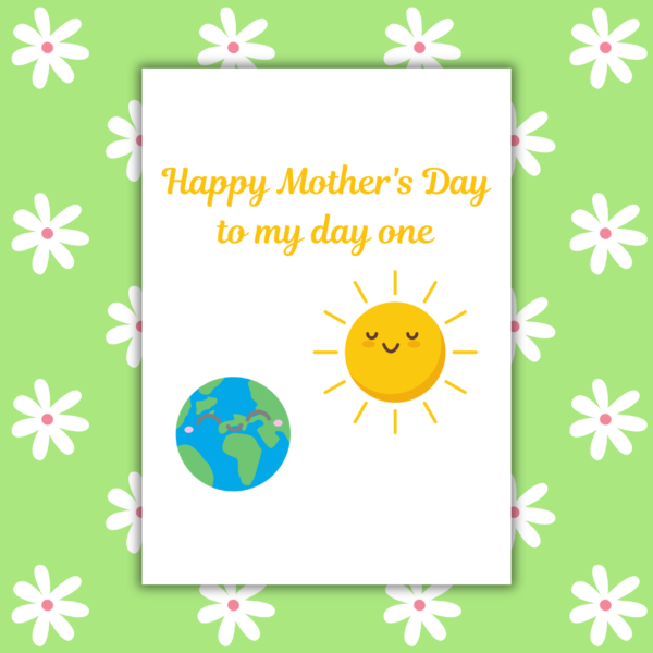 MD Day One card 1 Day One Mother's Day Card | Best Friend Mother's Day Card