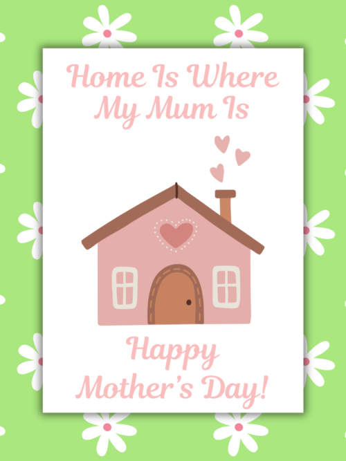 MD Home Card 1 Home Is Where My Mum Is Mother's Day Card