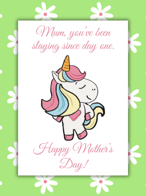 Slaying Since Day One Mother's Day Card