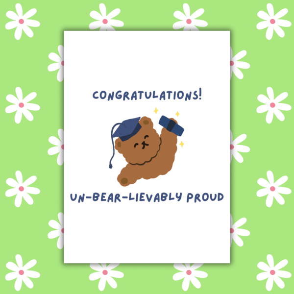 Bear Proud Grad Card 1 Un-bear-lievably Proud Graduation Card – Cute & Heartfelt Congrats for Grads
