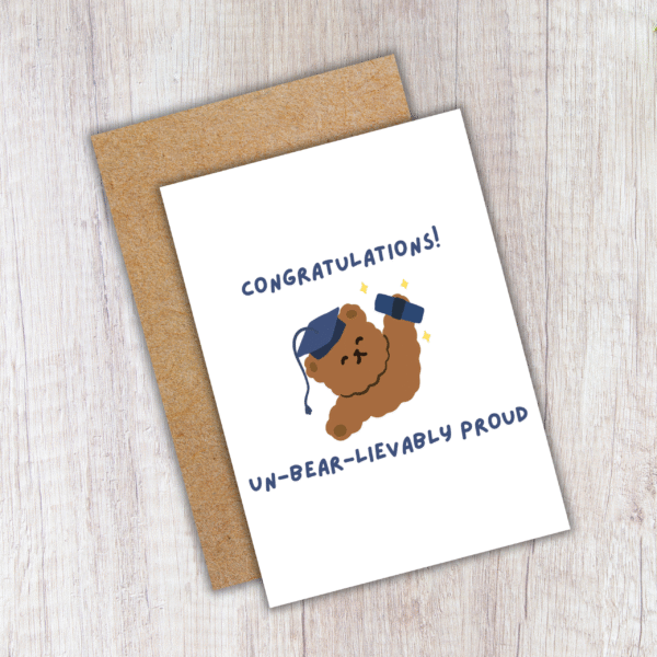 Bear Proud Grad Card 4 Un-bear-lievably Proud Graduation Card – Cute & Heartfelt Congrats for Grads